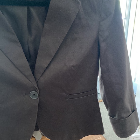 RW&CO BROWN CROPPED SUIT BLAZER JACKET ✨ - Picture 4 of 5